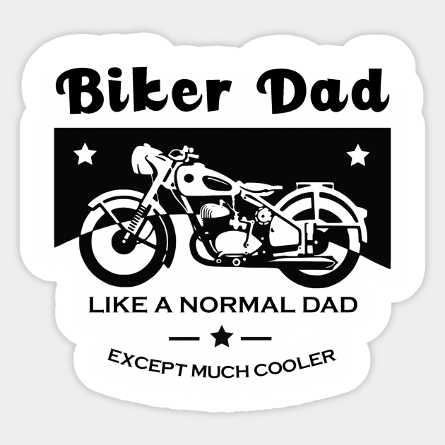 Biker Dad Sticker by DANPUBLIC